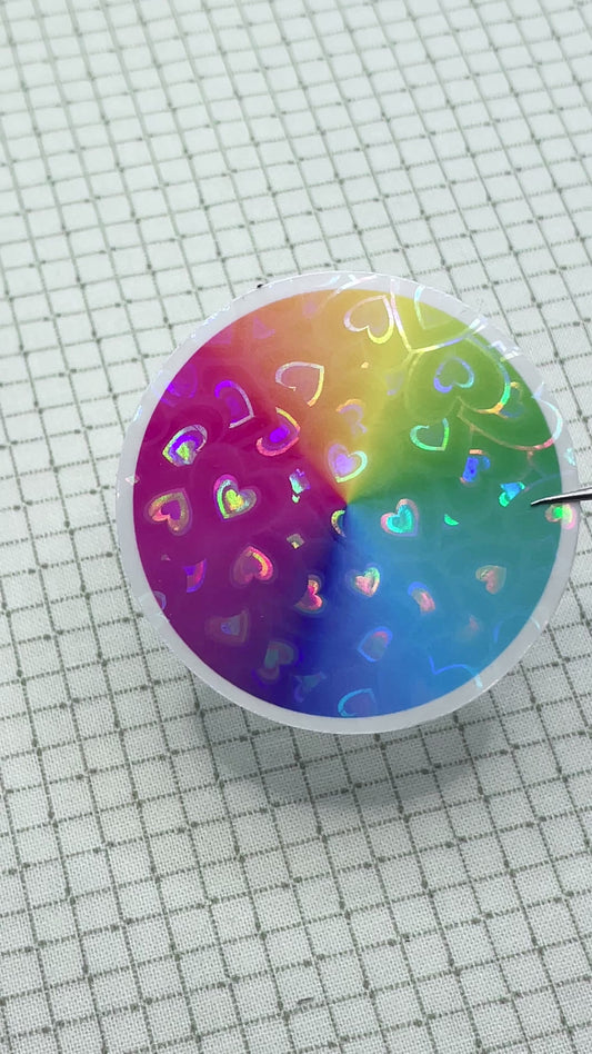 A4 heart cluster holo glossy cold laminate sheets 10 pack