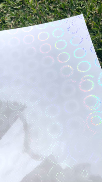 A4 trippy checkers holo glossy cold laminate sheets 10 pack