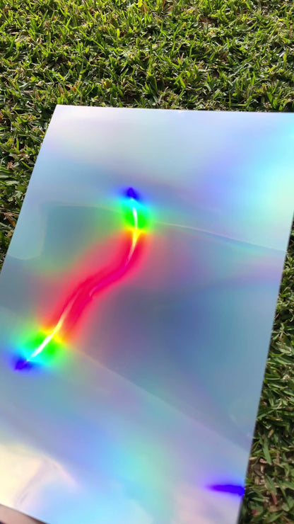 A4 holographic sticker paper for inkjet printer water resistant sticker vinyl 20 pack