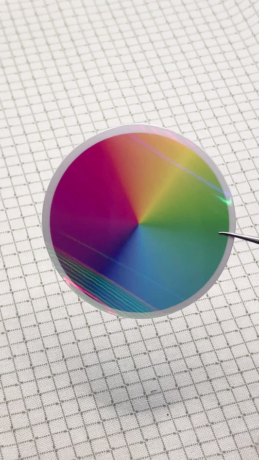 A4 diagonal holo glossy cold laminate sheets 10 pack