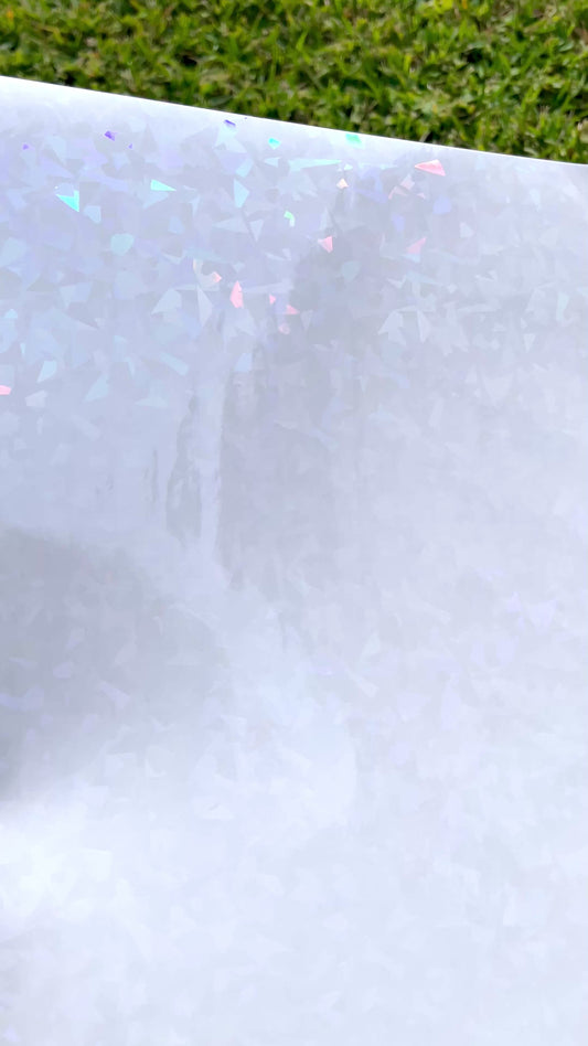 A4 broken glass holo glossy cold laminate sheets 10 pack