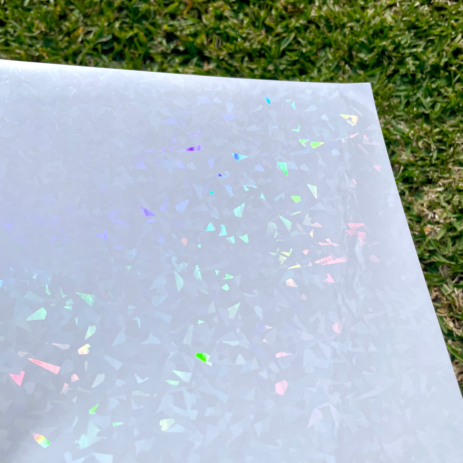 A4 broken glass holo glossy cold laminate sheets 10 pack - Stickybeaky Supplies