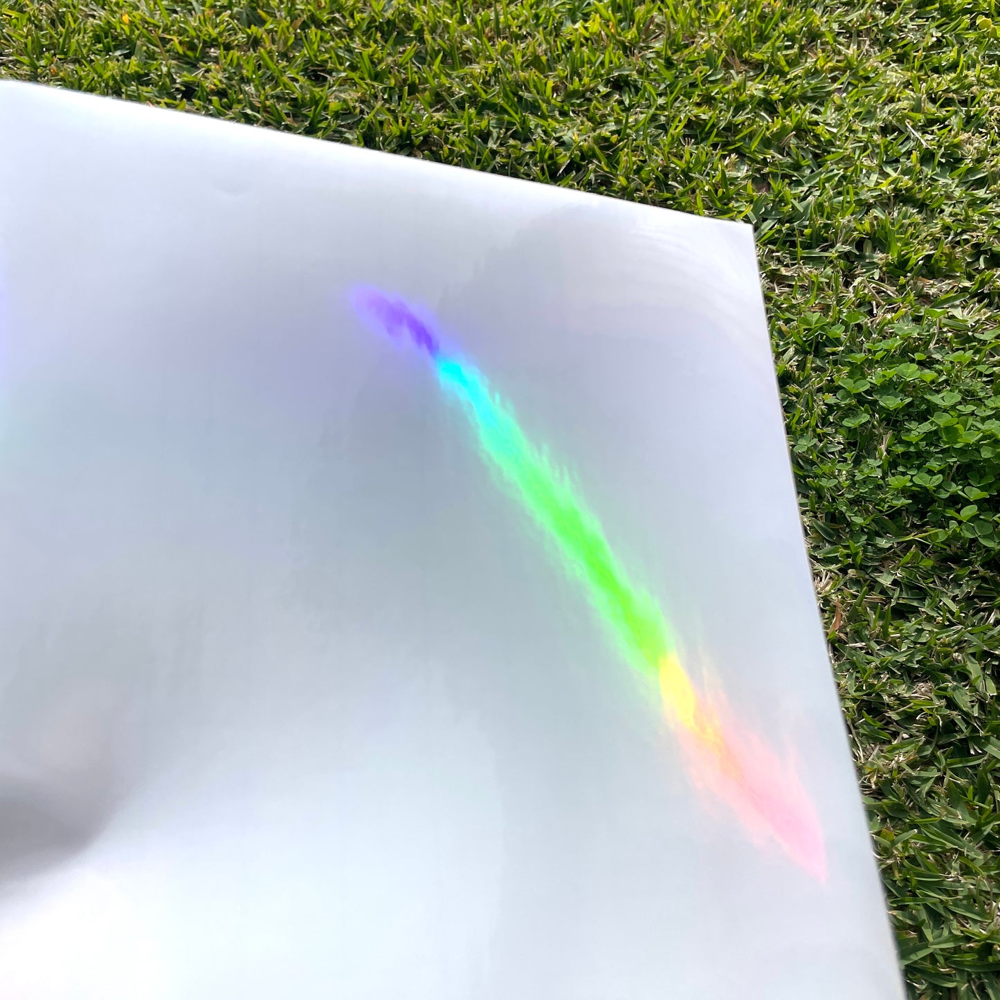 A4 plain rainbow holo glossy cold laminate sheets 10 pack - Stickybeaky Supplies