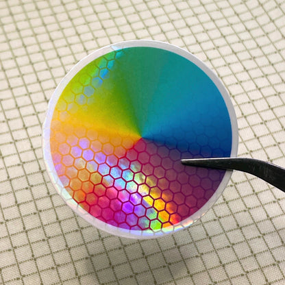 PREORDER A4 honeycomb holo glossy cold laminate sheets 10 pack - Stickybeaky Supplies