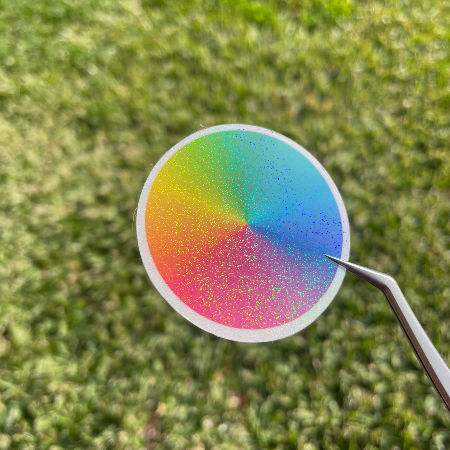 PREORDER A4 rainbow sand holo glossy cold laminate sheets 10 pack - Stickybeaky Supplies