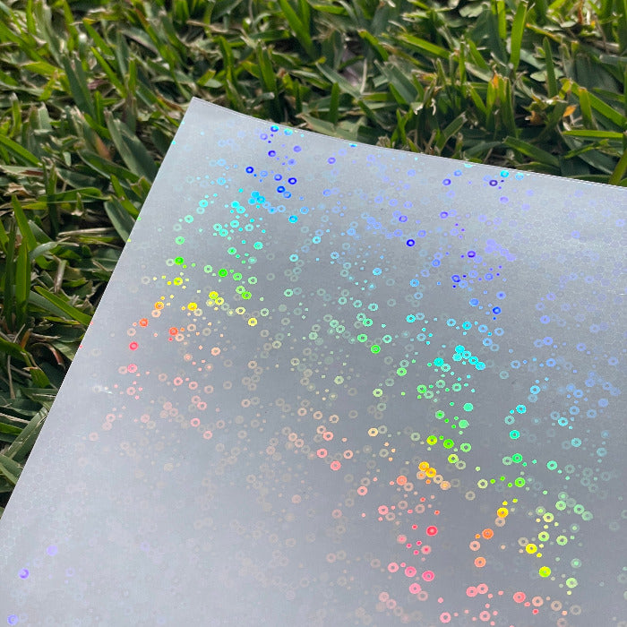 PREORDER A4 sequins holo glossy cold laminate sheets 10 pack - Stickybeaky Supplies