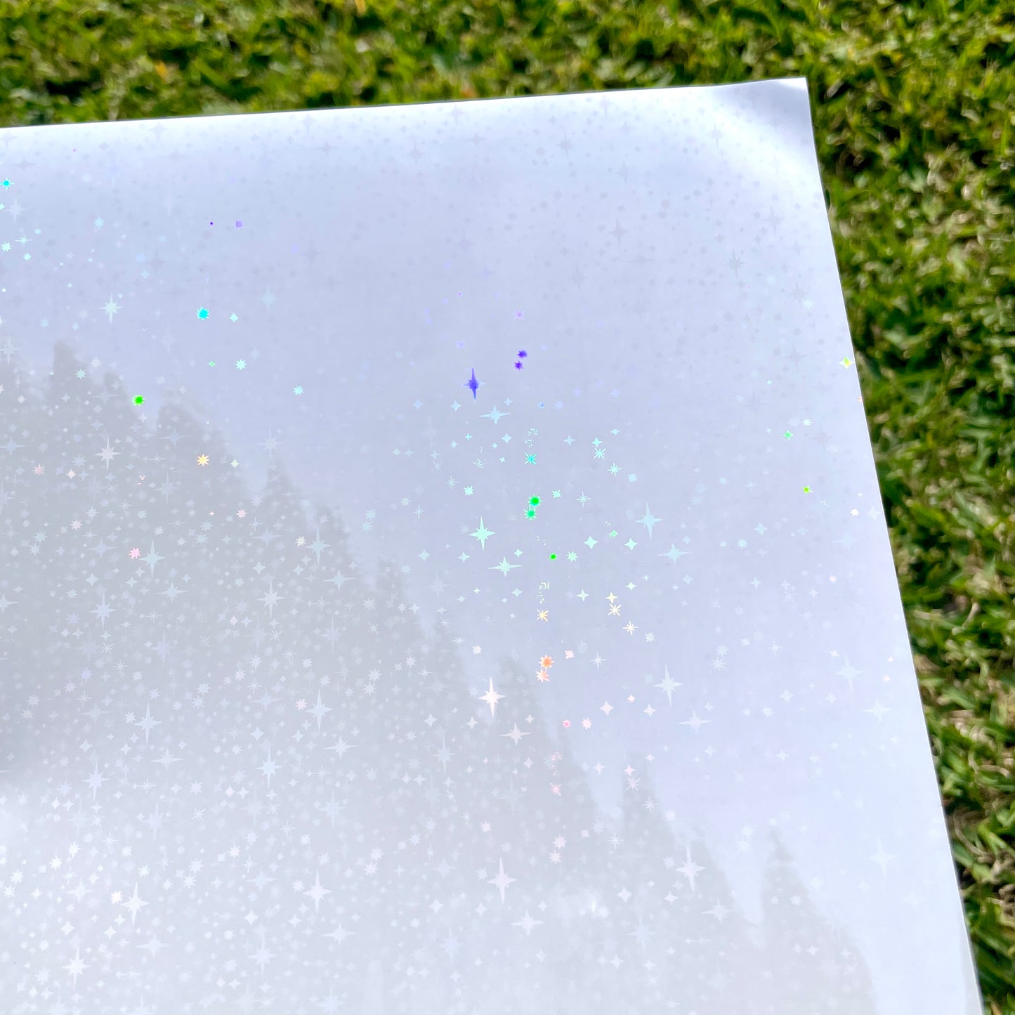 A4 starry sparkle holo glossy cold laminate sheets 10 pack - Stickybeaky Supplies