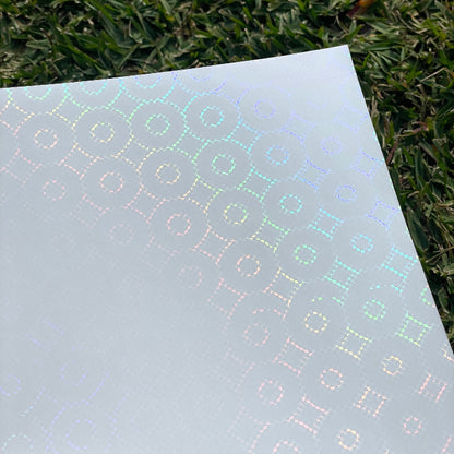 PREORDER A4 trippy checkers holo glossy cold laminate sheets 10 pack - Stickybeaky Supplies