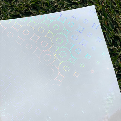 PREORDER A4 trippy checkers holo glossy cold laminate sheets 10 pack - Stickybeaky Supplies